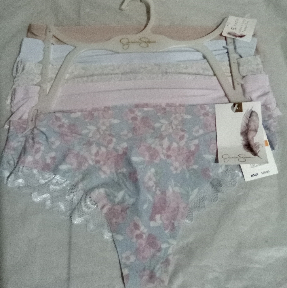 Jessica Simpson Floral Lace Panties - Blue and Pink